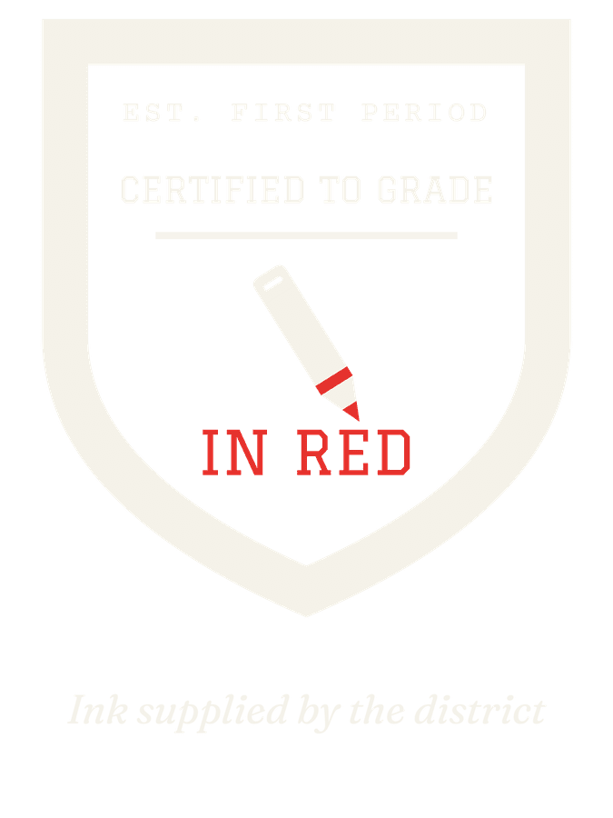Certified to Grade in Red — design preview on Black